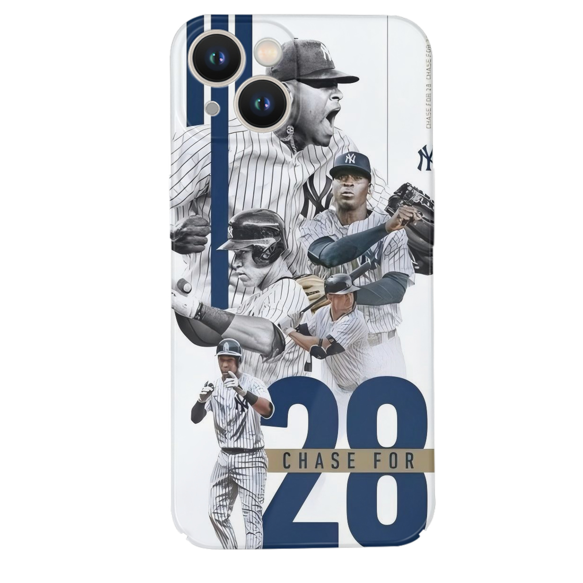 New York Yankees Chase For 28 IPhone 14 Series Full-Cover Hard Case – Shockproof With Raised Camera Protection – Precise Cutouts, Wireless Charging Compatible – Durable, Anti-Yellowing, Easy To Clean